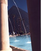 Excalibur front entrance and moat